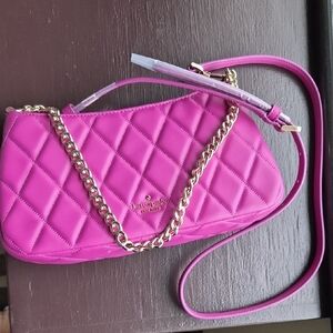 Kate Spade Fuchsia Quilted Shoulder Bag